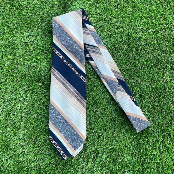 Cervantes vintage 90's striped light multicolor tie - Picture 1 of 8